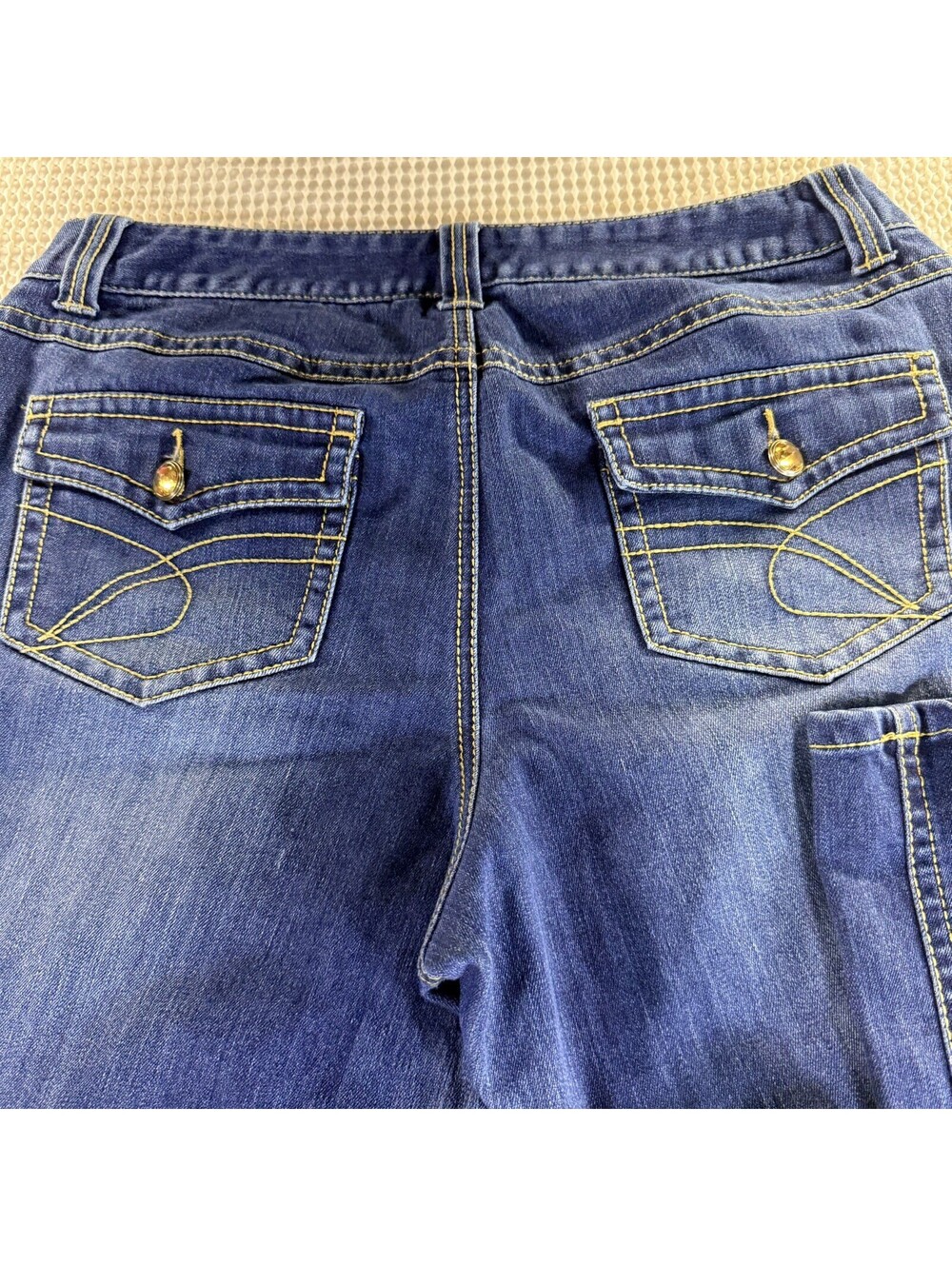 INC Jeans Bootcut Vintage Y2k Womens Size 12 Blue Curvy Hippie Grunge Preppy